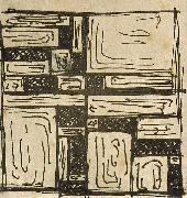 Theo van Doesburg Study for Stained-Glass Composition III Sweden oil painting artist